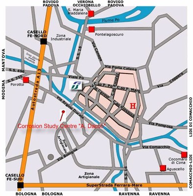Map of Ferrara